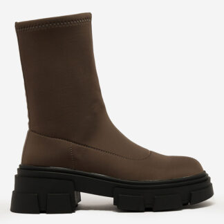 Royalfashion Cizme eco-suede pentru femei, bej Classy Girl