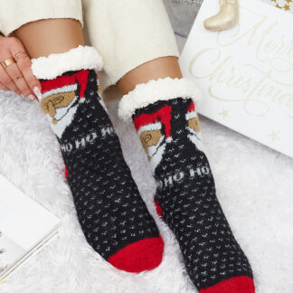 Royalfashion Șosete negre pentru femei Warmed Christmas