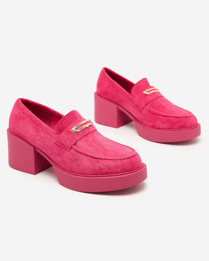 Royalfashion Mocasini eko din piele de căprioară roz pentru femei Valyffia