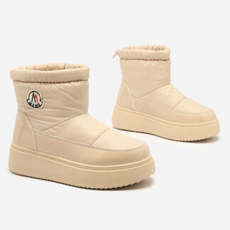 Royalfashion Cizme de zăpadă slip-on pentru femei de culoare bej Ademra