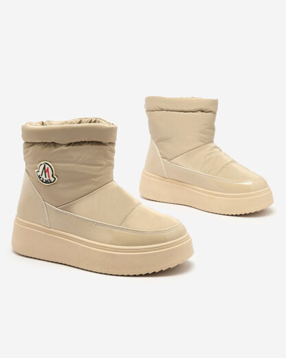 Royalfashion Cizme de zăpadă slip-on pentru femei de culoare maro deschis Ademra