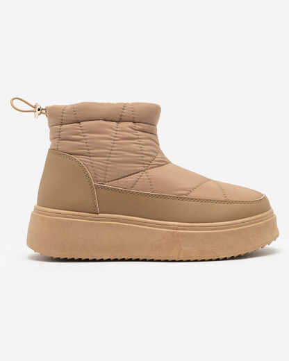 Royalfashion Cizme de zăpadă slip-on pentru femei de culoare maro Armeda