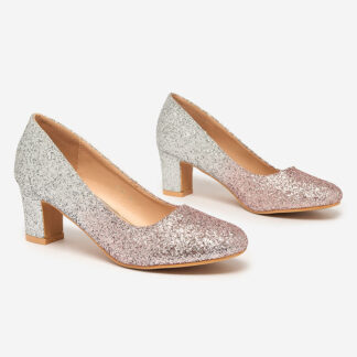 Royalfashion Pantofi stiletto Yapunni de damă argintiu-roz