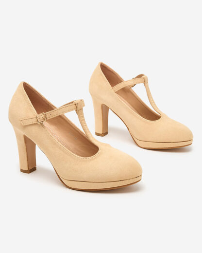 Royalfashion Pantofi de damă Latopesa din eco-suede bej