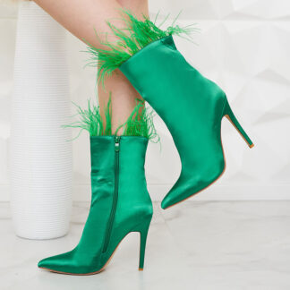 Royalfashion Cizme cu pană verde pentru femei Wenelika