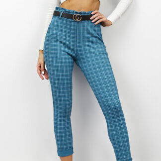 Royalfashion Pantaloni de damă în carouri