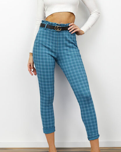 Royalfashion Pantaloni de damă în carouri