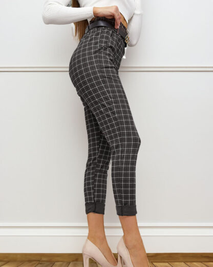 Royalfashion Pantaloni de damă în carouri