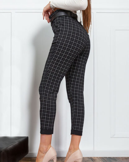 Royalfashion Pantaloni de damă în carouri