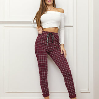 Royalfashion Pantaloni cu carouri pentru femei