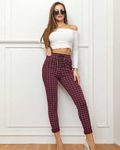 Royalfashion Pantaloni cu carouri pentru femei