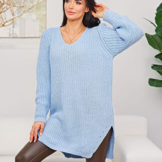 Royalfashion Pulover mai lung pentru femei din tricot