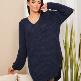 Royalfashion Pulover mai lung pentru femei din tricot