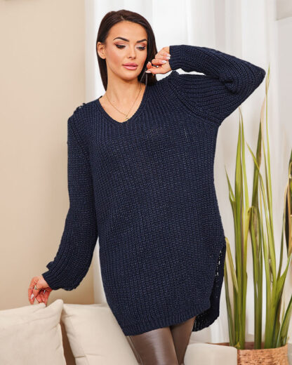 Royalfashion Pulover mai lung pentru femei din tricot