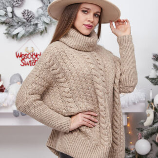 Royalfashion Pulover cu guler înalt pentru femei