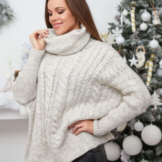 Royalfashion Pulover cu guler înalt pentru femei