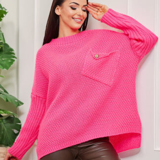 Royalfashion Pulover pentru femei roz neon