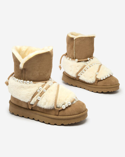 Royalfashion Cizme de zăpadă pentru femei cu perle Cuvilav