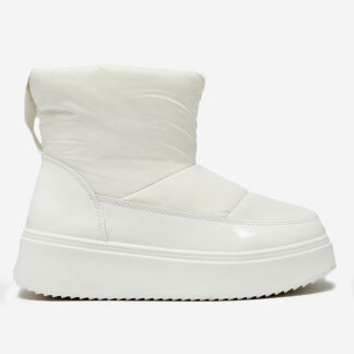 Royalfashion White Maderta cizme de zăpadă slip-on pentru femei