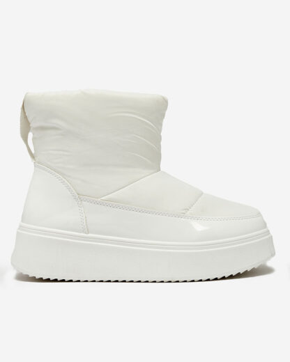 Royalfashion White Maderta cizme de zăpadă slip-on pentru femei