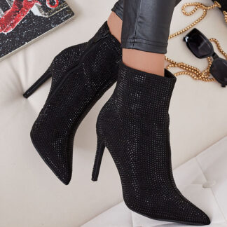 Royalfashion Cizme Stiletto Lekirisa Zirconia pentru femei