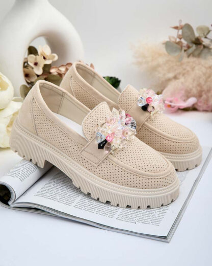 Royalfashion Mocasini de damă cu mărgele colorate Karonia