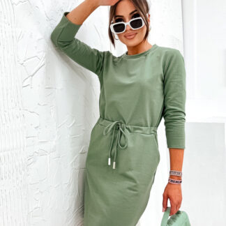 Royalfashion Rochie de damă din stofă până la genunchi