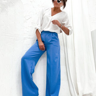 Royalfashion Pantaloni largi din țesătură pentru femei