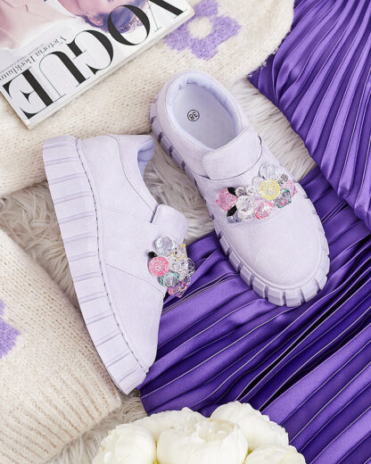 Royalfashion Pantofi sport cu pietre colorate Resinello
