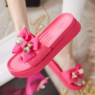 Royalfashion Papuci de damă Lemini Bow Flip-Flops