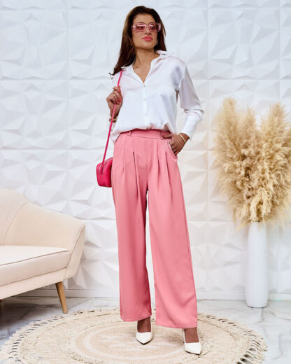 Royalfashion Pantaloni largi din țesătură pentru femei
