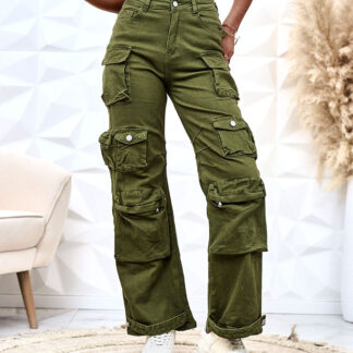 Royalfashion Pantaloni de luptă largi pentru femei