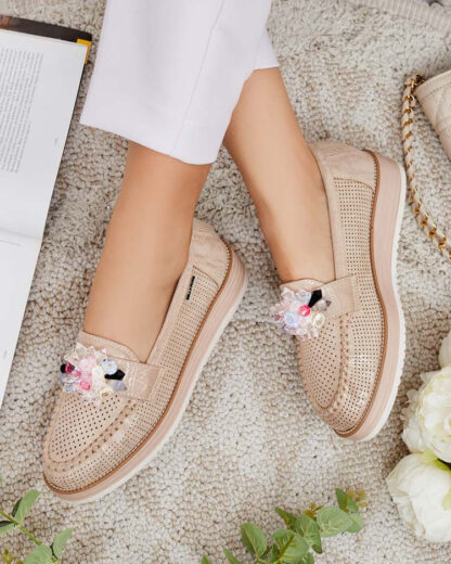 Royalfashion Mokassins cu pietre colorate Restea