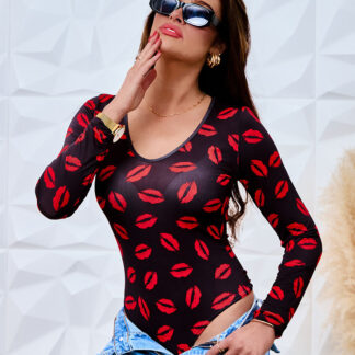 Royalfashion Body cu imprimeu pentru femei