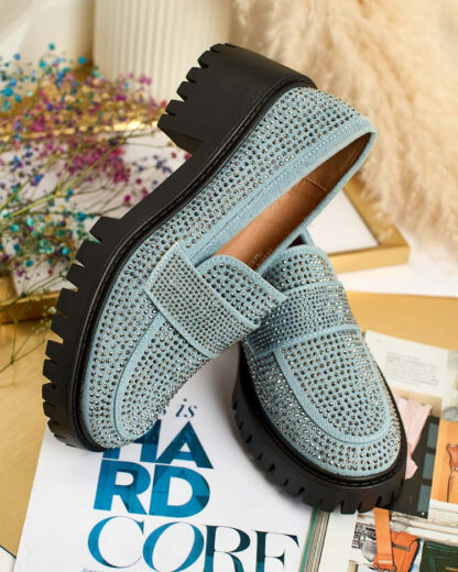 Royalfashion Mocasini de damă cu zirconii Epolls