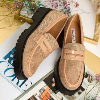 Royalfashion Mocasini de damă cu zirconii Shineshine