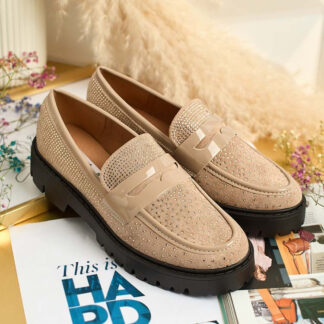 Royalfashion Mocasini de damă cu zirconii Shineshine