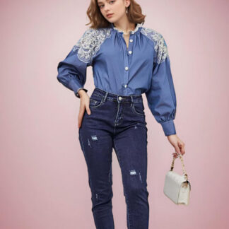 Royalfashion Cămașă de damă cu zirconii