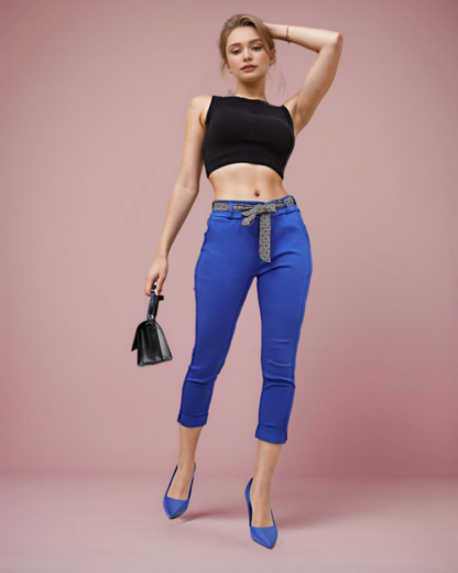 Royalfashion Pantaloni de damă din material textil
