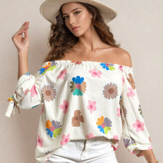 Royalfashion Bluză de damă a'la Bluza florală spaniolă