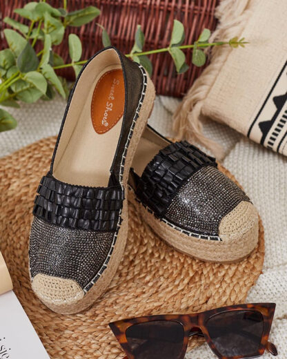 Royalfashion Espadrile Teirra zirconia pentru femei