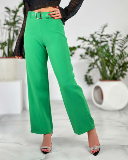 Royalfashion Pantaloni largi din țesătură pentru femei