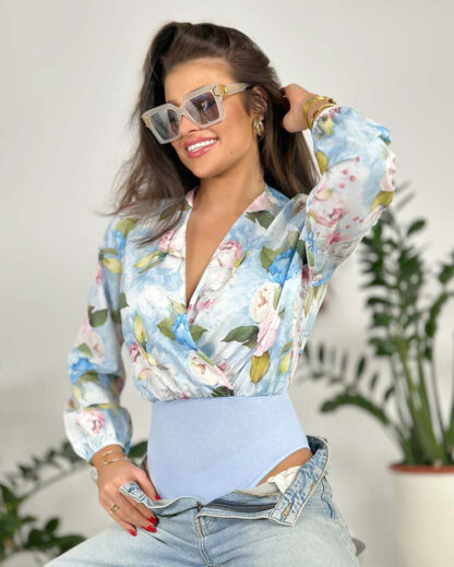 Royalfashion Body cu imprimeu pentru femei