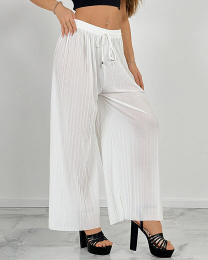 Royalfashion Pantaloni largi plisați de damă