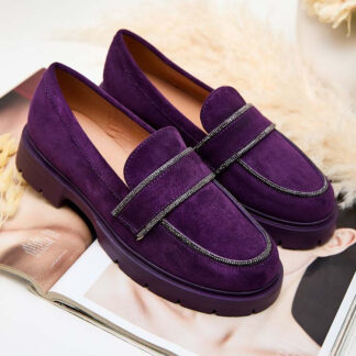 Royalfashion Mocasini pentru femei cu zirconii Eroime