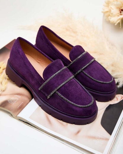 Royalfashion Mocasini pentru femei cu zirconii Eroime