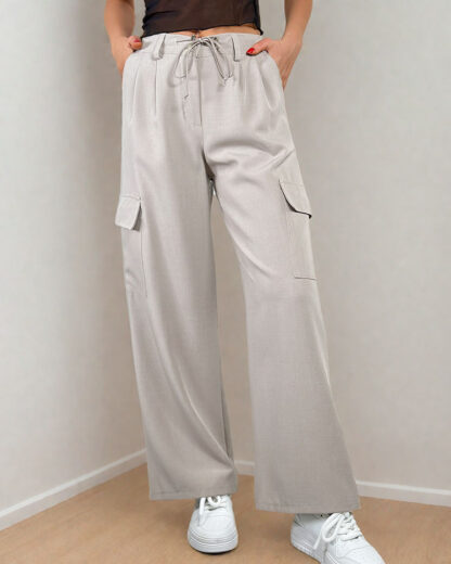 Royalfashion Pantaloni largi de damă cu buzunare