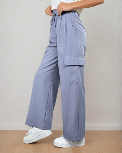 Royalfashion Pantaloni largi de damă cu buzunare