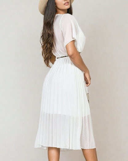 Royalfashion Rochie midi plisată pentru femei