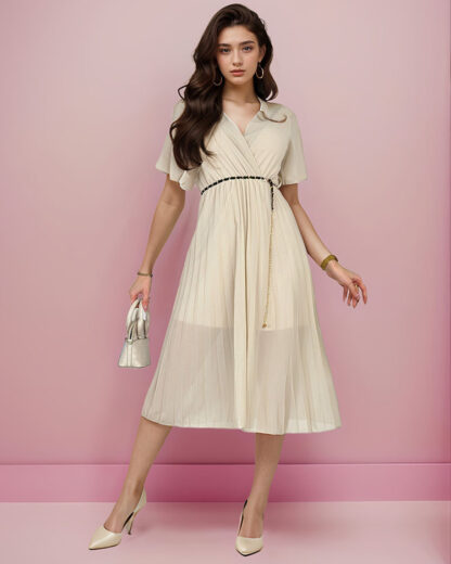 Royalfashion Rochie midi plisată pentru femei